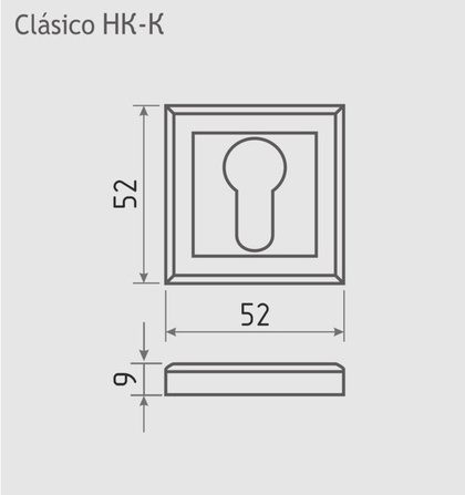 Накладка под ключ НК-К (хром) NORA-M