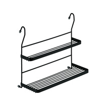 Полка двухъярусная mix, черный матовый