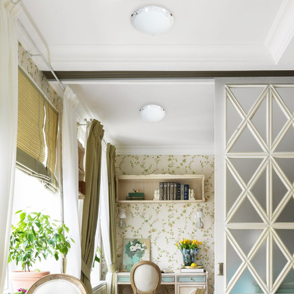 Светильник наст.-потол. Полюшко 300 НПБ 01-2х60-139 М16 проз./кл.мет. (2*60Вт, E27)