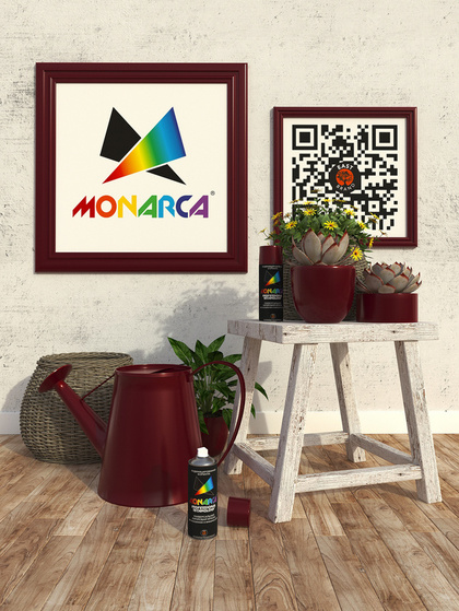 Краска акриловая Monarca RAL 3005 Красное Вино 520мл