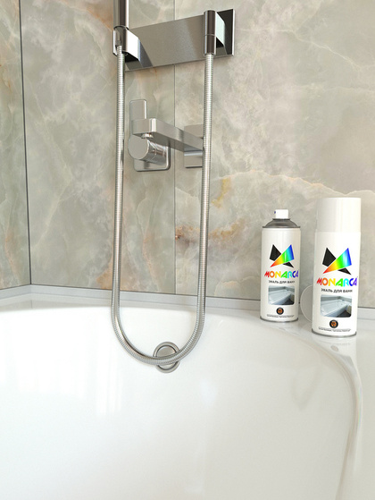 Эмаль для ванн Monarca белый глянцевый 520мл