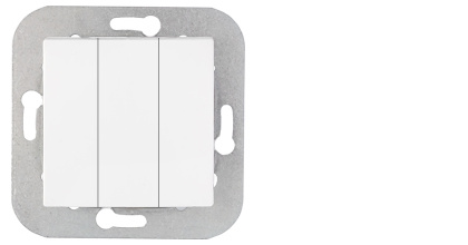 INA бел. Выключатель 3-кл. С0510-552 (без рамки), ОККО