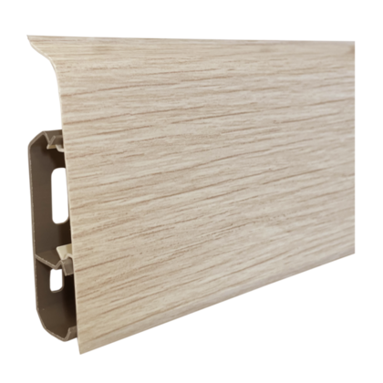 Плинтус напольный ПВХ Qvant Q01 Дуб альпийский 76мм 2,2м