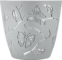 Горшок для цветов Butterflies, 0,7л, D115мм, жемчужно-серый