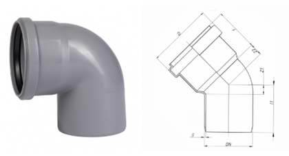 Отвод HTB ф110ммх87 OSTENDORF (115140)