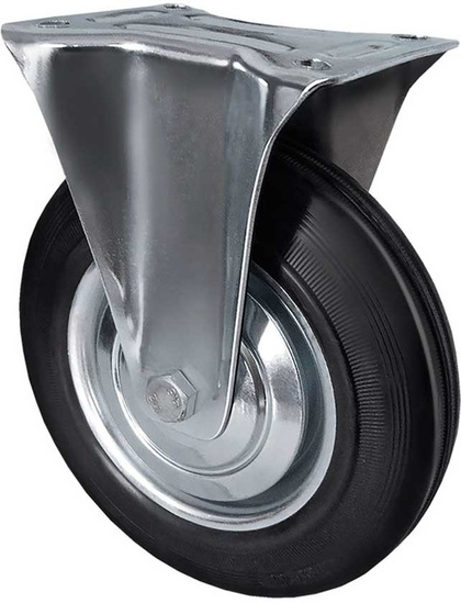 Опора колесная FC 92, неповоротная d=75 мм, черная