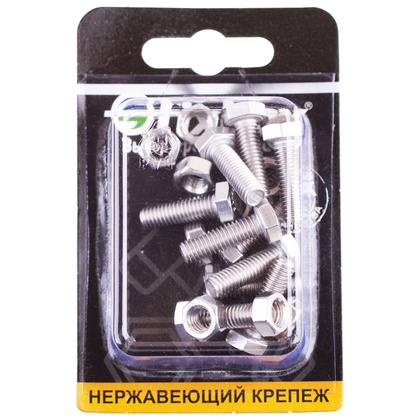 Болт нерж.DIN 933 М 6x20 с гайкой DIN934 10 шт