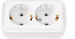VIKA бел. Розетка 2-гнездн. с/з РА16-261, ОККО