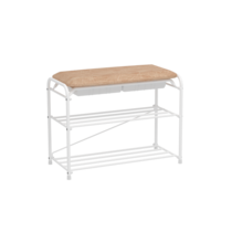 Подставка для обуви Альфа 23 с сиденьем и ящиком (Белый)