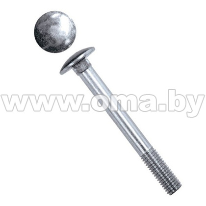 Болт мебельный М10х 70 оцинк.DIN 603