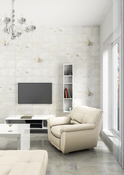 Плитка Оникс Бабочка панно 1 салатн 250х500х9, ОАО Березастройматериалы