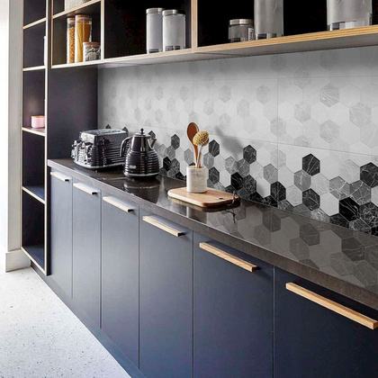 Плитка Дайкири декор 1 белый 300x600, ОАО Березастройматериалы