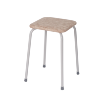 Табурет квадратный Пенек легкий 184 с ЛДСП, серый, цвет сиденья бежевый (v.000 с ЛДСП)