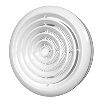 Диффузор приточно-вытяжной со стопорным кольцом и фланцем D125 (арт. 12,5ДК)