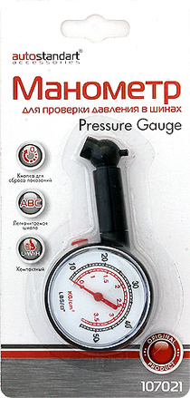 Манометр шинный AutoStandart пластик 107021