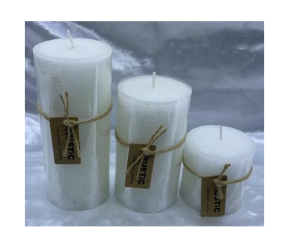 Свеча столбик Art&Home 6,5х6,5см, белый, арт. MULS6565Z-B