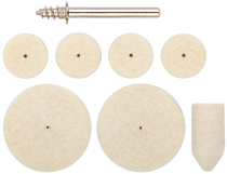 Круги фетровые со штифтом наб.7шт. FIT
