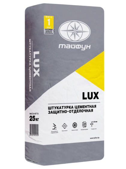 Штукатурка цементная Тайфун LUX 25 кг