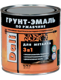 Эмаль DALI По ржавчине 3 в 1 (750мл, белый)