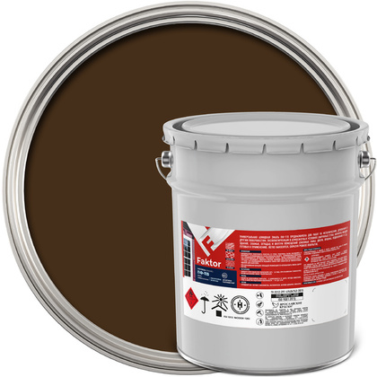 Эмаль ПФ-115 FAKTOR коричневая 20 кг
