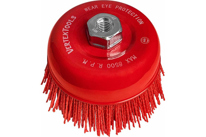 Щетка д/УШМ чашка нейлоновая ф100 хМ14 VERTEX