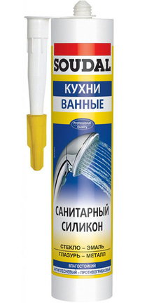 Герметик силиконовый санитарный Soudal прозрачный 280 мл