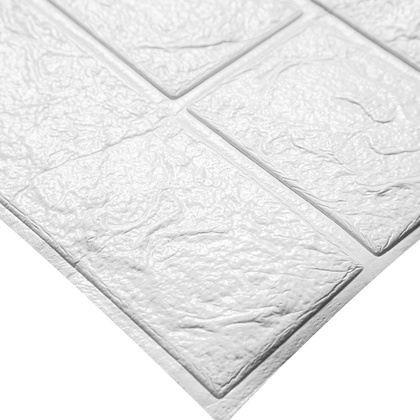 Панель вспененный ПЭТ самоклеящаяся Grace самоклеящаяся Grace Белый кирпич 700 х 770 мм