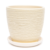 Горшок бетон.Флер 9см шампань крокус , 8,7х9,4х9,4