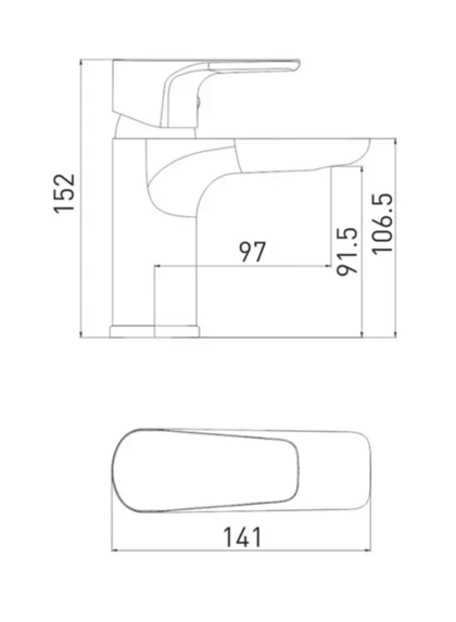 Смеситель для умывальника GROSS AQUA 6241297С Evo