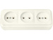 VIKA беж. Розетка 3-гнездн. б/з РА16-263, ОККО