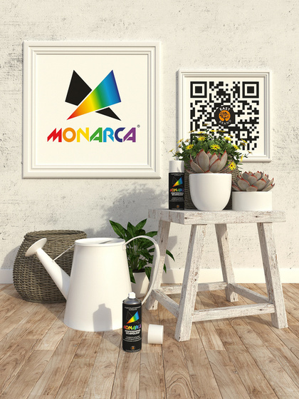 Краска акриловая Monarca RAL 9003 Белый Глянцевый 520мл