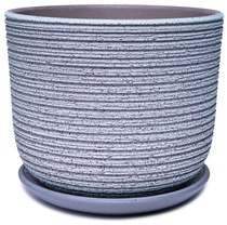 Горшок бетон. Лоза зелено-серый бук №1, 10,1х12х12