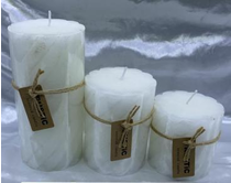 Свеча столбик Spiral Art&Home 7,5х7,5см, белый, арт. MULW7575Z-B