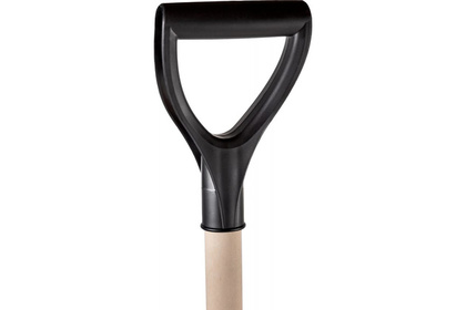 Лопата снег.Купец чёрн. с алюм.план. с дер.чер. V-ручкой