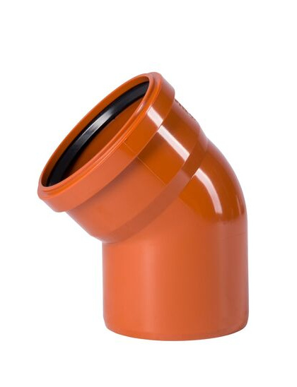 Отвод ПВХ наружный 45* Ду 110 Германия