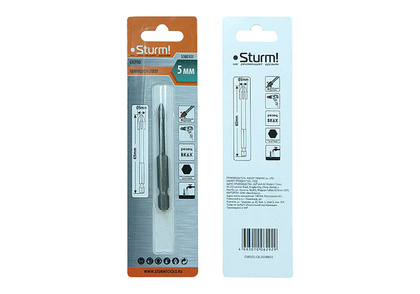 Сверло по стеклу/кер.плитке ф 5,0мм хв.1/4HEX STURM 5380101