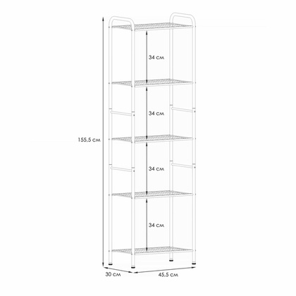 Стеллаж Валенсия 15 (VALENCIA 15 Shelf rack) (Черный)