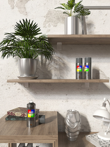 Краска Coralino RAL 9006 (520 мл, белый алюминий)