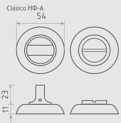 Накладка под фиксатор НФ-А (мат.золото) NORA-M