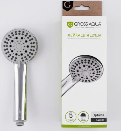 Лейка для душа GROSS AQUA Optima 5 режимов GA2308