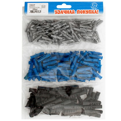 Набор полипр. дюбелей 230 шт