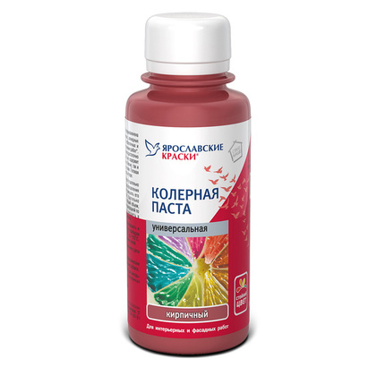 Паста колерная Ярославские краски универсальная кирпичный 0,1 л