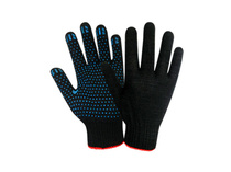 Перчатки с ПВХ черные 10 кл 4-х нитка