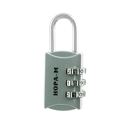 Замок навесной кодовый 607 серебро НОРА-М