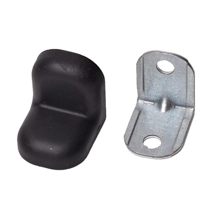 Уголок меб. 20х20 с декор. накладкой (4шт) черный