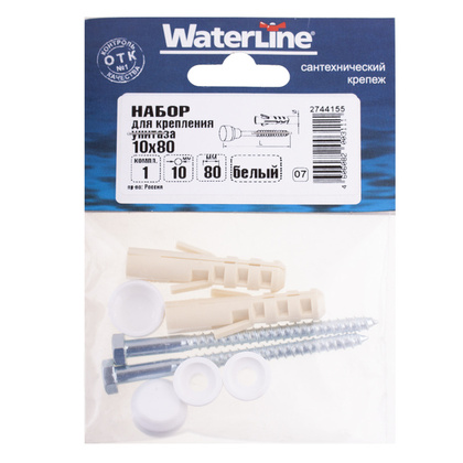 Набор для крепления унитаза 10x80 белый 2 шт