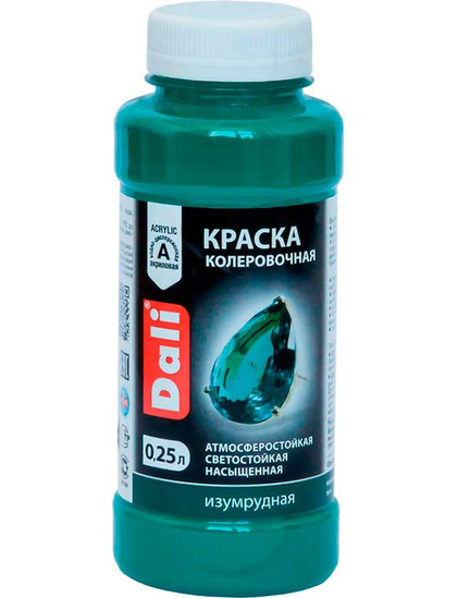 Краска колеровочная DALI Изумрудная 0.25 л