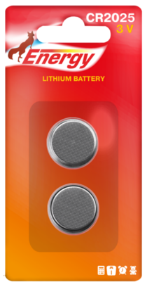 Батарейка литиевая (дисковая) CR2025 Energy-CR2025-2B