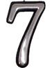 Цифра 7 50мм. пластм. клеящ. хром