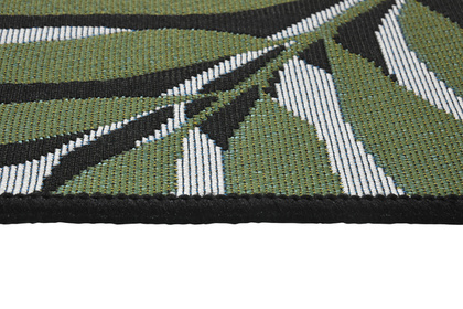 Ковер-циновка Borneo 80х150 см листья чёрный 6956-3-80150